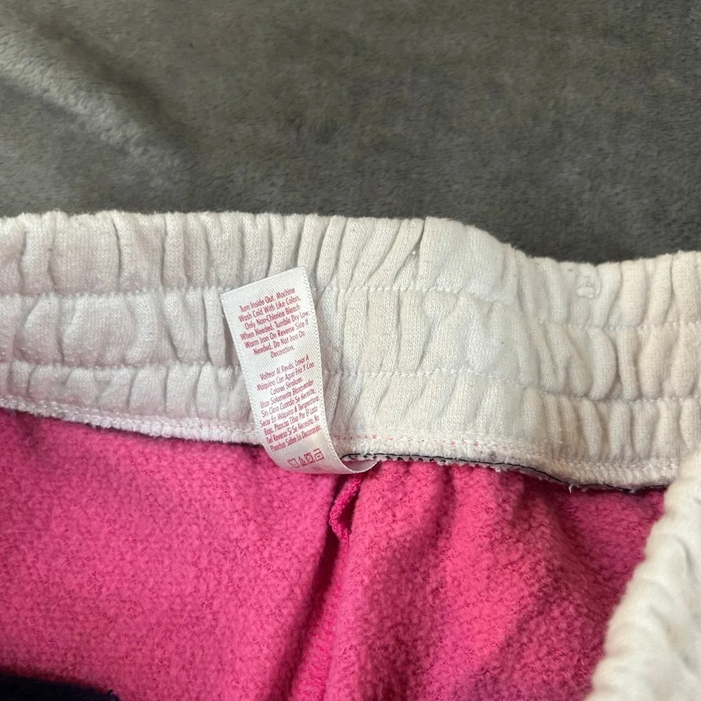 Justice Sweat Shorts Color‎ Block Drawstring Waist Pink Blue Girls Medium (10)